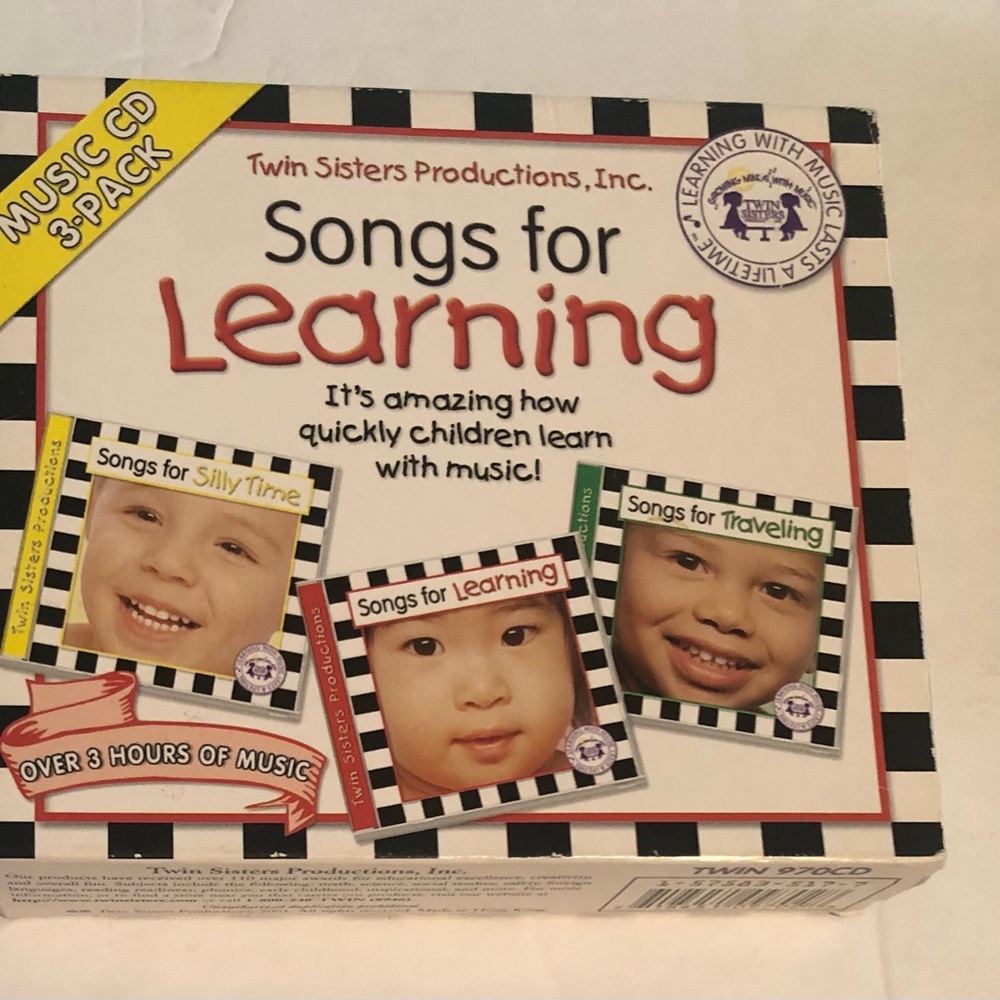 Learning with Music, Songs for Learning 2001 3 CD Set, Twin Sisters Productions